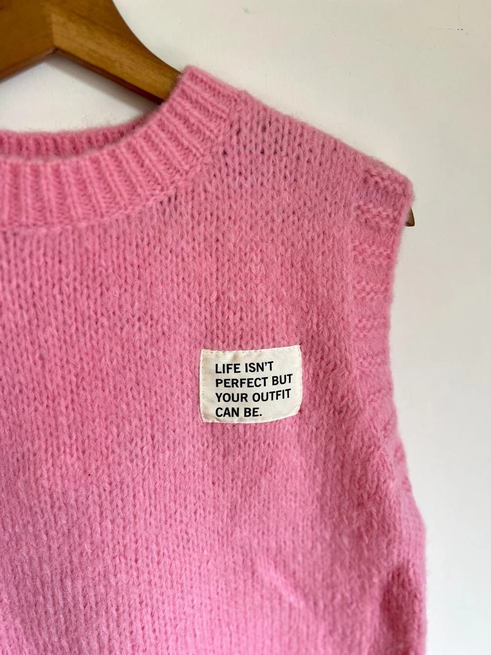 Pull sem mangas Rose bonbon – photo 2